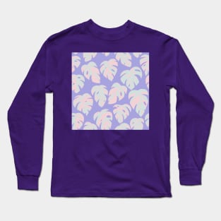 Pastel Variegated Monstera - Digital Long Sleeve T-Shirt